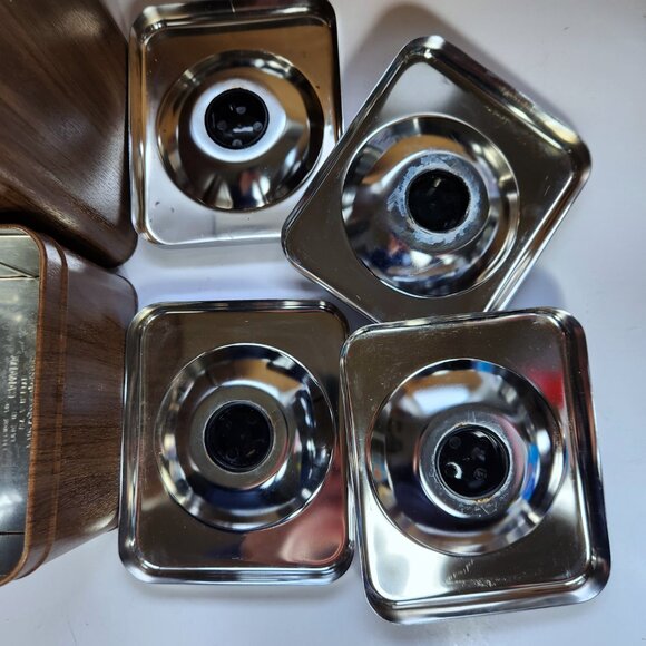 The Queen Line Tin Canister Set of 4 Brown Containers by A.R. Lite Mid Century - Picture 11 of 11